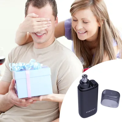 Hot Selling Men's Electric Shaver USB Rotary Razor for Nose Beard Hair Removal Waterproof Portable Battery Power for Car/Garage