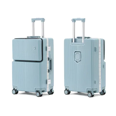 Hot Sale Aluminum Frame With Front Pocket Luggage Set Good Quality Trolley Luggage Fashion Style