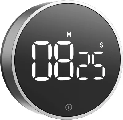 Interval Training LED Countdown Stainless Steel Timer Wall Mounted Gym Clock Timer