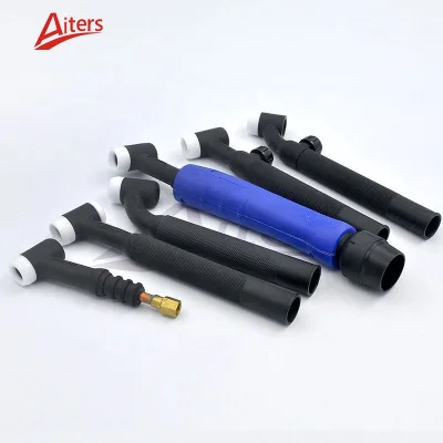 Aiters TIG Torch Head & Body WP17FV Model Without Accessories Flexible Head with Valve Two Cup Gaskets Black Welding Torch