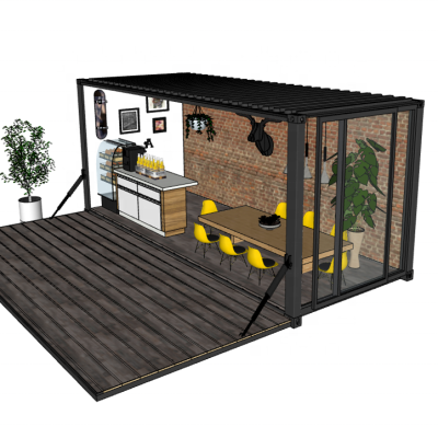 Mobile Commercial Restaurant Container Load bar Prefab House Cafe Beach bar Restaurant Design for Sale