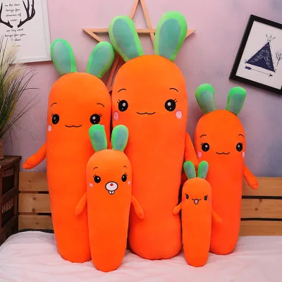 45cm 65cm 125cm Large Size Stuffed Plush Doll Toy Cute Radish Rabbit Carrot Plush Pillow Doll