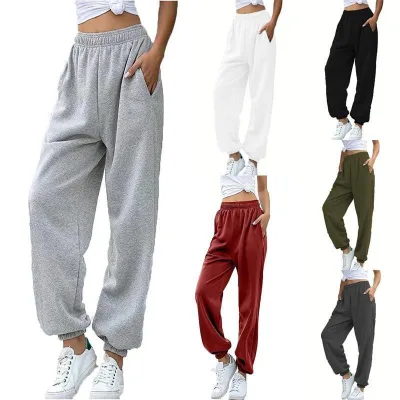 2023 High Quality s Women Custom logo Cotton Drawstring Casual Running Wear Pockets Women's Unisex Jogger Sweatpants