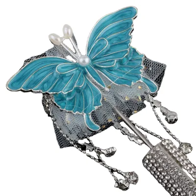 Linda hot selling high-end 3D butterfly alloy spray painted oil dripping pendant DIY handmade jewelry accessories