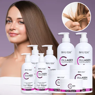 Sulfate Free Vegan Organic Natural Keratin Biotin Argan Oil Moisturizing Cream Shampoo and Conditioner Set for Hair Growth