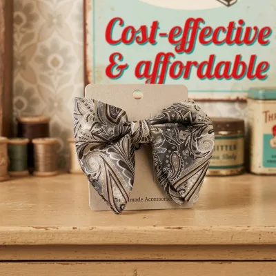 Wholesale Vintage Polyester Jacquard Pattern Adjustable Strap Durable Pre-tied Bow Tie Custom Logo Wedding Party Men Accessories