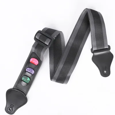 Factory Price Nylon Leather Guitar Straps for Bass Acoustic Electric Guitar
