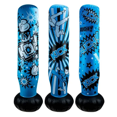 Factory Customized Vinyl Inflatable Punching Tower - Free Standing Punch Bag & Kick Boxing Tumbler for Kids