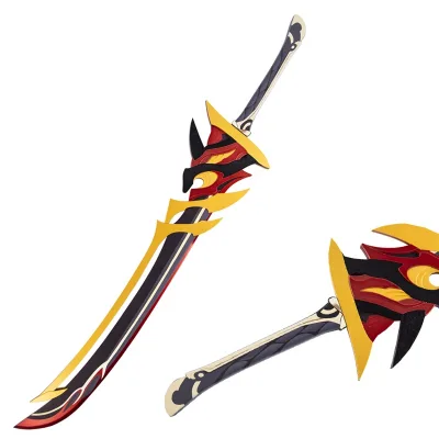 Genshin Impact Claymore Redhorn Stonethresher Bamboo Replica Prop Sword