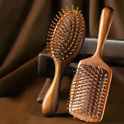 Hot Wholesale Natural Wooden Comb Women Scalp Massage Airbag Anti-Static Eco-Friendly Home Use Hair Straightening Brush ROYAL