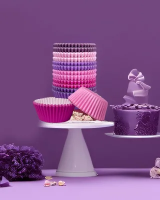Cupcake Liners Cupcake Cups Food GradePink Purple Colors Muffin Baking Cups Cupcake Wrappers Muffin Tool Baking Tray
