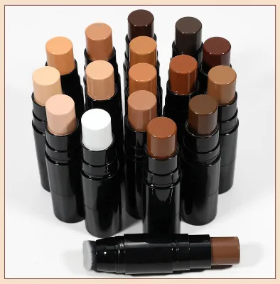 Low MOQ Foundation Stick Body Bronzer Face Contouring Eye Contour and Highlighter Pencil Makeup Pro Contour Stick with Brush