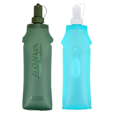 Factory Spot Off-road Outdoor Sports Plastic Soft Water Bottle Foldable Water Bag 500ML Capacity Motorcycle Bicycle Kettle