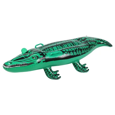 Outdoor Inflatable Floating Crocodile Shape Summer Boat Rides for Kids Water PVC Swimming Float
