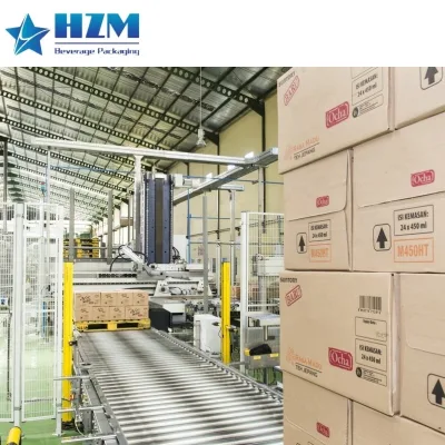 Intelligent Robot Stacker Automatic Palletizer Servo Gantry Filmed Cans Bottles Pallet Machine Works With Pallet Dispenser
