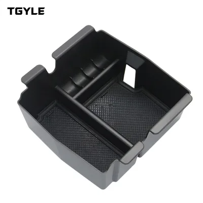 Armrest Central Interior Storage Box with ABS Material and Leather Trim Cup Holder Modification