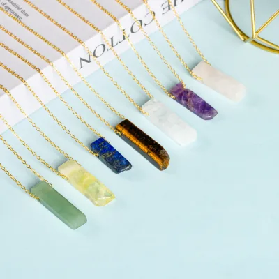 100% Natural Hot Selling Wholesale Natural Crystal Idle Pendant Necklace With Metal Chain