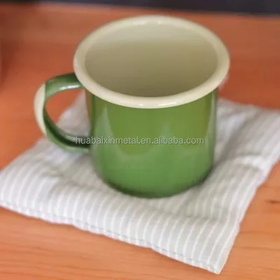 Huabaixin Retro Enamel Cup Vintage Tea Jar and Creative Mug for Picnic Camping Nostalgic Coffee Cup Service Equipment