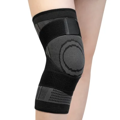Adjustable 3D Knitted Nylon Motorcycle Bicycles Knee Support Compression Brace Knee Sleeves High Elastic Bandage Knee Pad