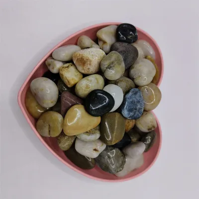 High Polished Landscaping Natural Black Pebbles Garden Riverstones