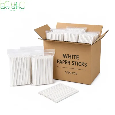 New Arrival Disposable Lollipop Paper Sticks Food Grade Customized Package Paper Stick for Candy
