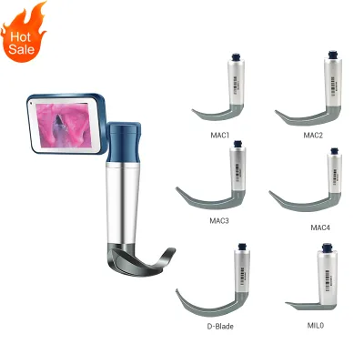 Endotracheal Intubation BD-DF Reusable Video Laryngoscope Portable Stainless Steel Blades Video Assisted Laryngoscope