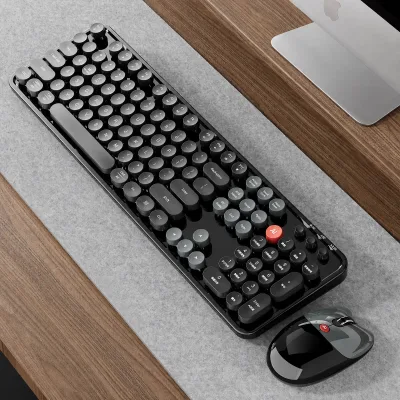 MOFii MK002 AI Simultaneous Translation BT 2.4G Dual Mode Rechargeable Ergonomic Office Writing Wireless Keyboard Mouse Combo