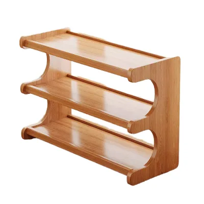 Small Tea Tabletop Rack Antique Solid Wood Chinese Tea Set Display Rack Wall & Display Shelves for Teacup Storage