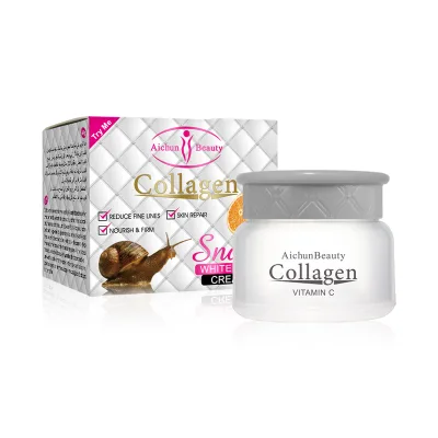 Hot Snail & Vitamin C Collagen Facial Cream Lightening Deep Moisturizing Skin Repair Girls Women Face Glow Cream
