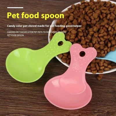 Teddy Golden Retriever Universal Dog and Cat Food Shovel Thickened Plastic Measuring Spoon for Cat and Dog Food