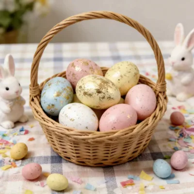Hot-selling New Easter Eggs Vintage Classic Decorative Egg Ornament 3x4cm