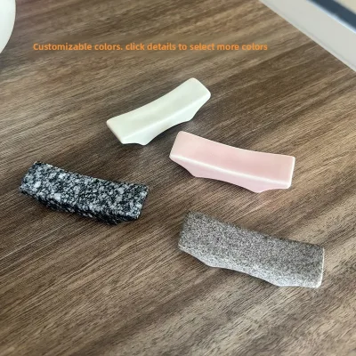 Artisanal Ceramic Chopstick Rest - Handcrafted Stone-Like Porcelain Spoon Holder with Custom Color for Home Restaurant