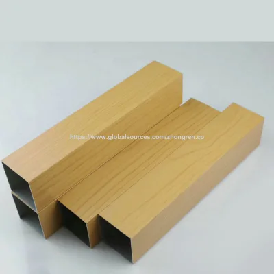 Durable Aluminum Square Tube with Hot-Pressed Printed Wood-Grain Finish Modern Design Durable & Water Resistant
