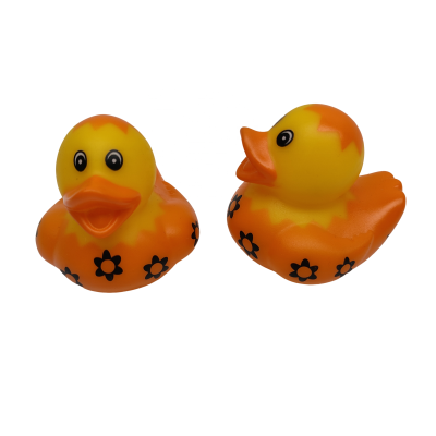 Customized Logo Colored Pattern Rubber Bath Floating Duck Toy 3-inch Children's Rubber Duck Gift