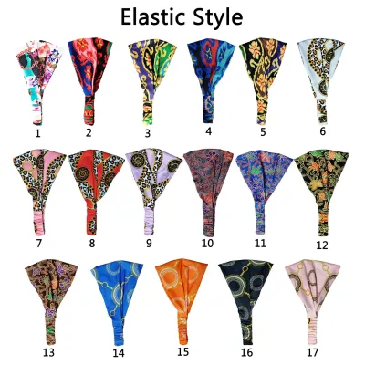HZO-23090 Wholesale Three Styles Boho Print Sports Yoga Elastic Turban Wide Cross Twisted Cotton Knot Headband for Women