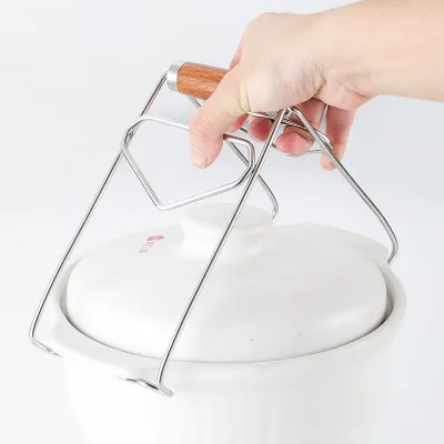 304 Stainless Steel Hot Plate Gripper Bowl Clip Folding Tongs Dish Lifter Kitchen Tool Anti Scald