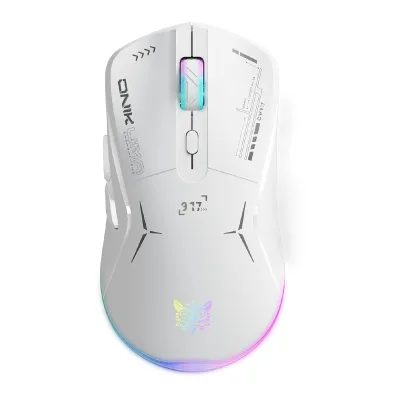 ONIKUMA CW917 Computer Mouse 4800DPI Side Buttons Dual Mode Wired 2.4GHz Wireless Ergonomic Mouse