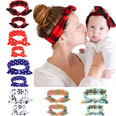 Mommy and Me Headband Set is Matching Headbands for Mother and Daughter Mom Headband with Bunny Ears Headwrap