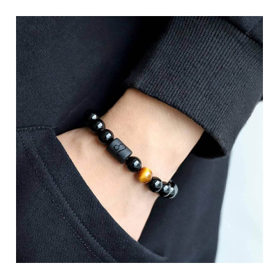 Natural Stone Bracelet Tiger's Eye Stone 12 Zodiac Signs Crystal Bracelet for Men Women
