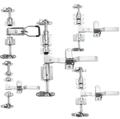Custom Size Stainless Steel Mirror Polished Container Door Handle Lock Industrial Door Locks