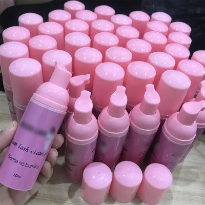 Abonnie Premium Foam Cleanser Private Label Gentle No Burning Lash Shampoo with Brush 50ml 100ml Lash Shampoo