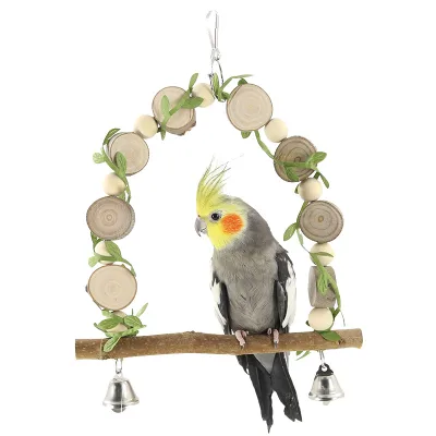 Parrot Swing Puzzle Nibble Stick Biting Bird Toy Tiger Skin Peony Xuanfeng Climbing Ring Cage Accessories