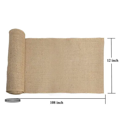 Pastoral Style Natural Coarse Yellow Linen Table Flag