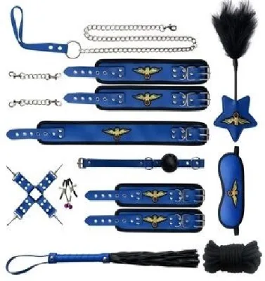 Hot Sell Bundled Leather BDSM Bondage Set Adult SM Police Cosplay Game BDSM Bondage Kit