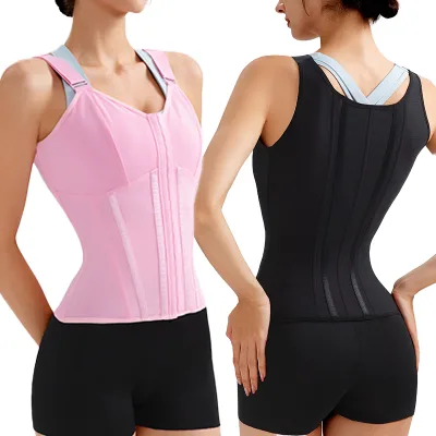 Women's Adjustable Shoulder Strap Waist Trainer Tummy Control Body Shaper Posture Corrector