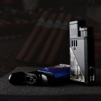 Candy Color Easy Use Refilling Gas Cigarette Lighter Safety Plastic Double Fire Lighter