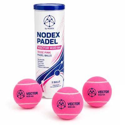 NODEX High Performance Pink Padel Balls With Consistent Bounce Durable Felt Surface Stable Flight Performance Brands Wholesale