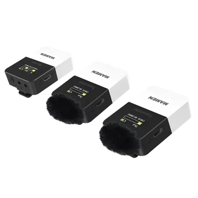 Customize MAMEN Wireless GO II 2-Person Compact Digital Wireless Omni Lavalier Microphone System/Recorder Kit UHF Microphone