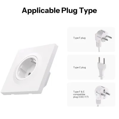 SONOFF WS01STPF-E Non-Smart Wall Socket 16A Max Flame-retardant Casing 20000 Cycles Child-Safety Lock