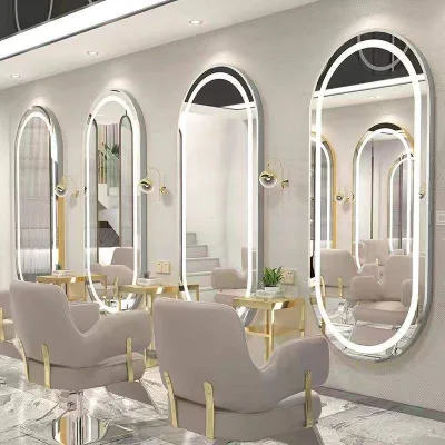 Wholesale MOQ 50pcs LED Full-Length Styling Mirror Beauty Salon Hairdressing Bulk Supply Factory Direct OEM